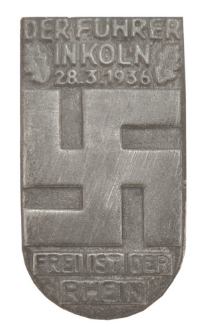 1936 The Fuhrer in Koln Cologne Badge