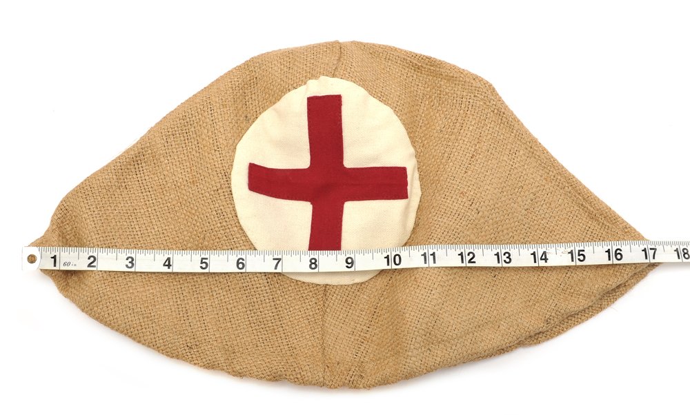 Jute Cover with Medic Cross for German WW1 M1916 M16 Stahlhelm Helmet-img-2