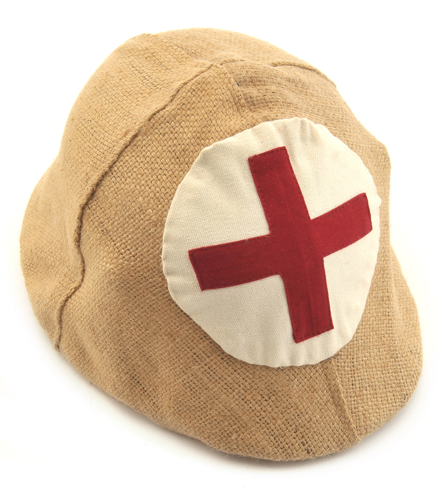 Jute Cover with Medic Cross for German WW1 M1916 M16 Stahlhelm Helmet-img-0