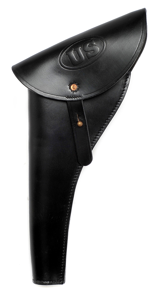 US Civil War Revolver Holster Black Leather Left Hand Version-img-0