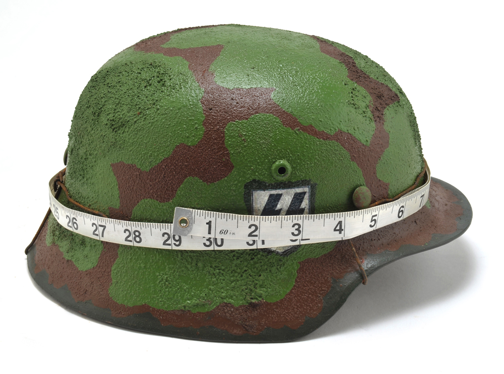 German WW2 SS M35 Steel Helmet Green Brown Camouflage with Wire and Decal-img-2