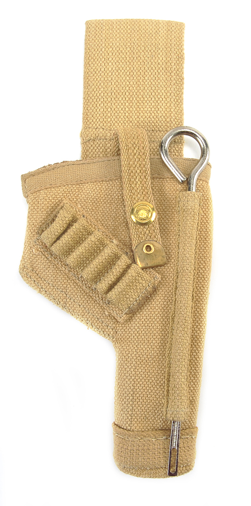 British Tanker .38 Webley Canvas Holster with shell loops and cleaning rod-img-0