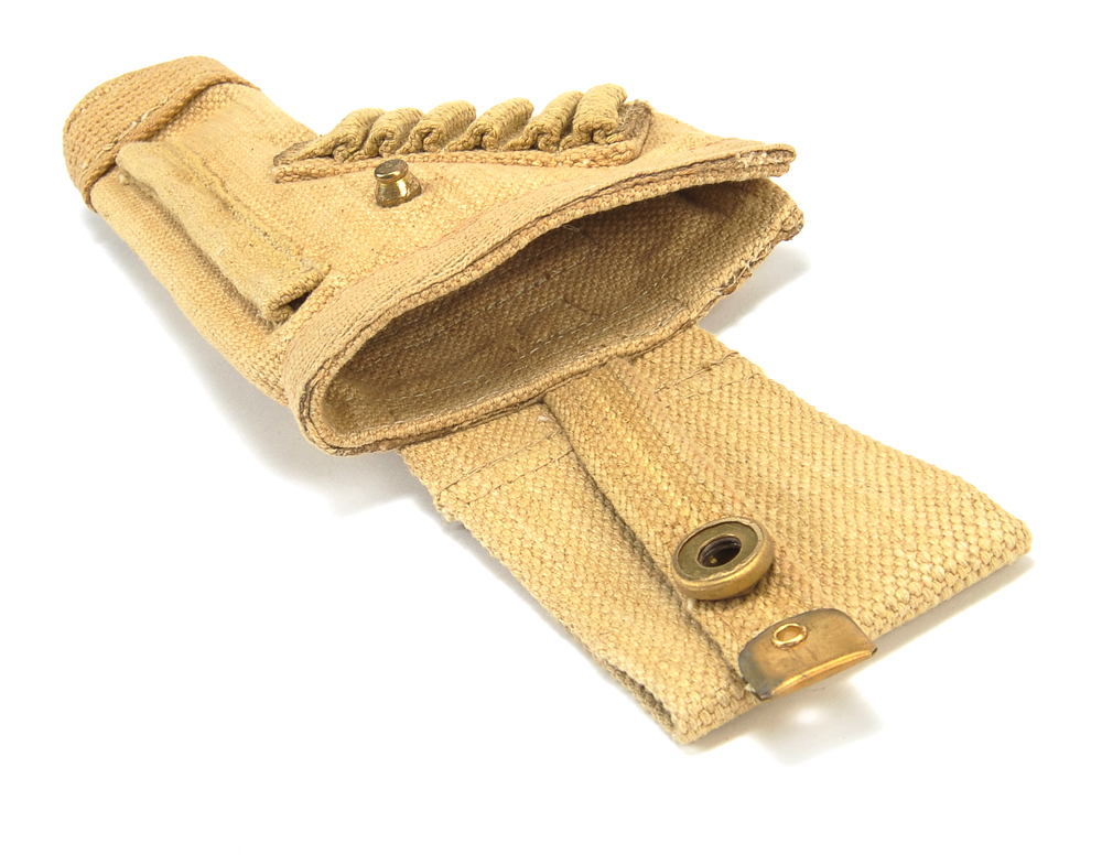 British Tanker .38 Webley Canvas Holster with shell loops and cleaning rod-img-1