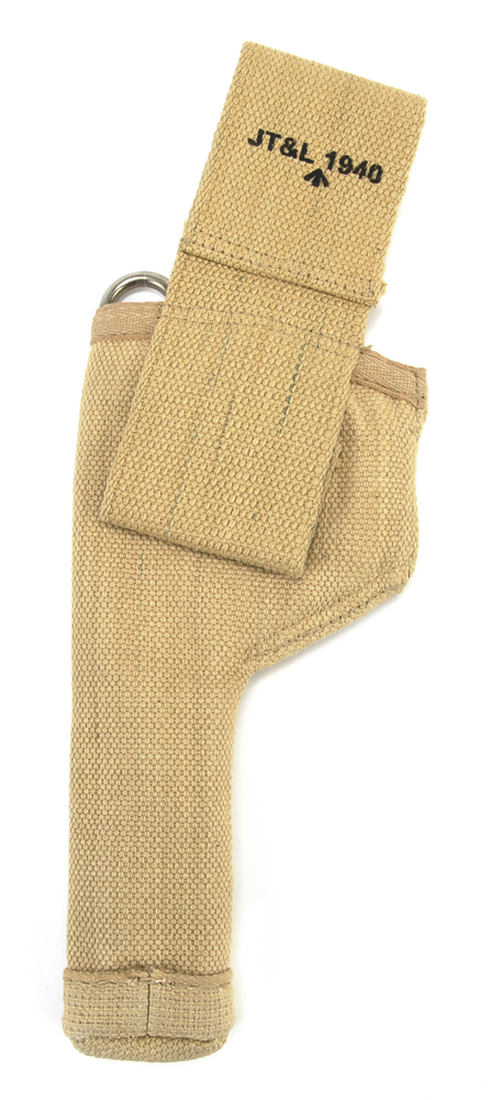 British Tanker .455 Webley Canvas Holster with shell loops and cleaning rod-img-1