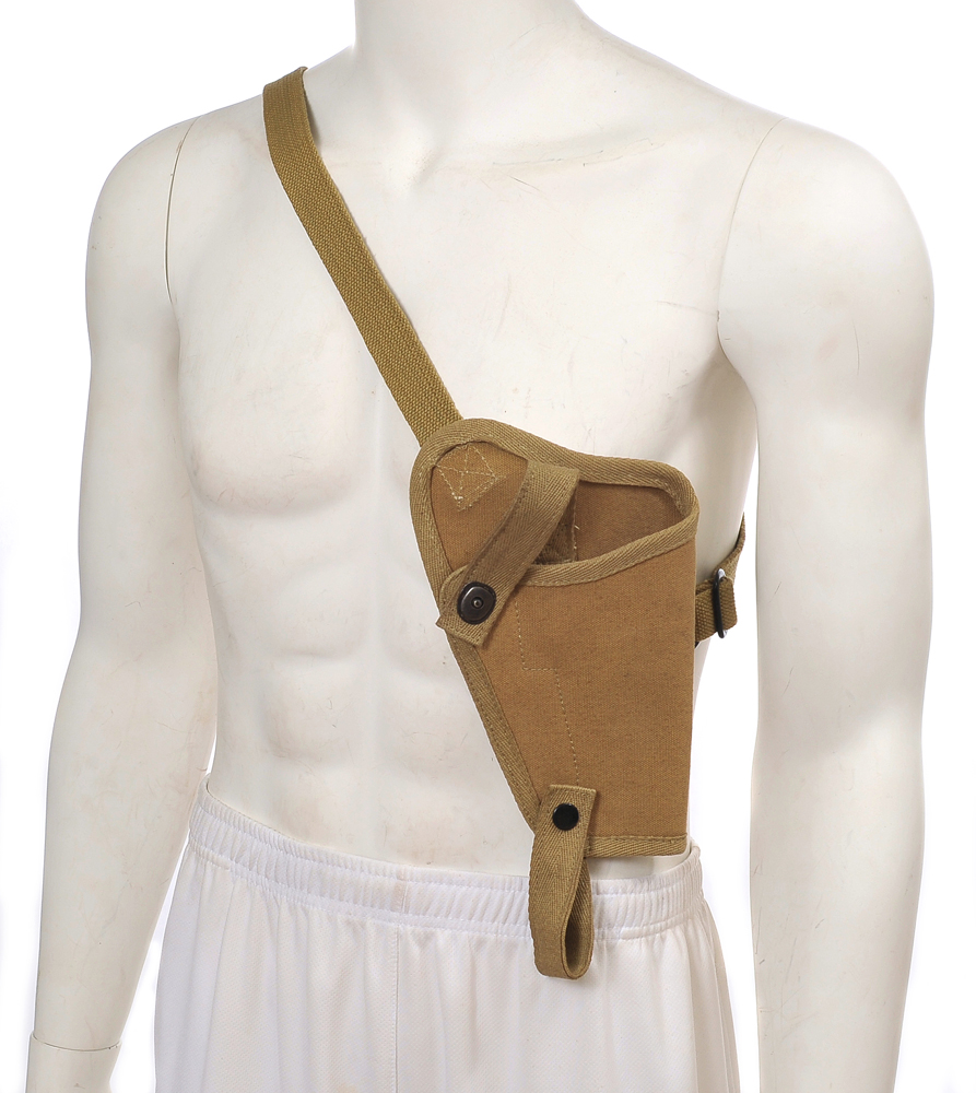 US WW2 M3 Khaki Canvas Colt 1911 .45 Tanker Shoulder Holster-img-1