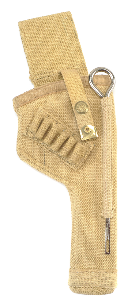 British Tanker .455 Webley Canvas Holster with shell loops and cleaning rod-img-0