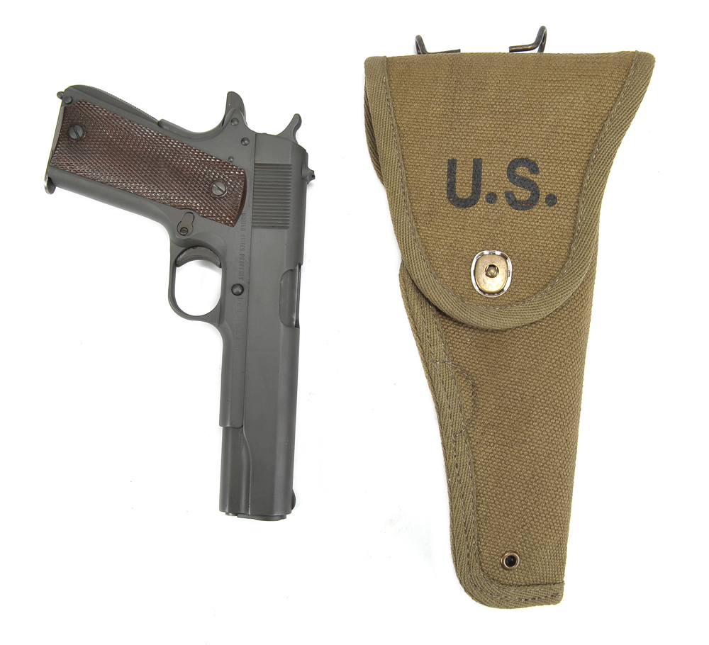US WW2 M1916 Colt 1911 .45 Holster OD Experimental M1 Holster-img-4