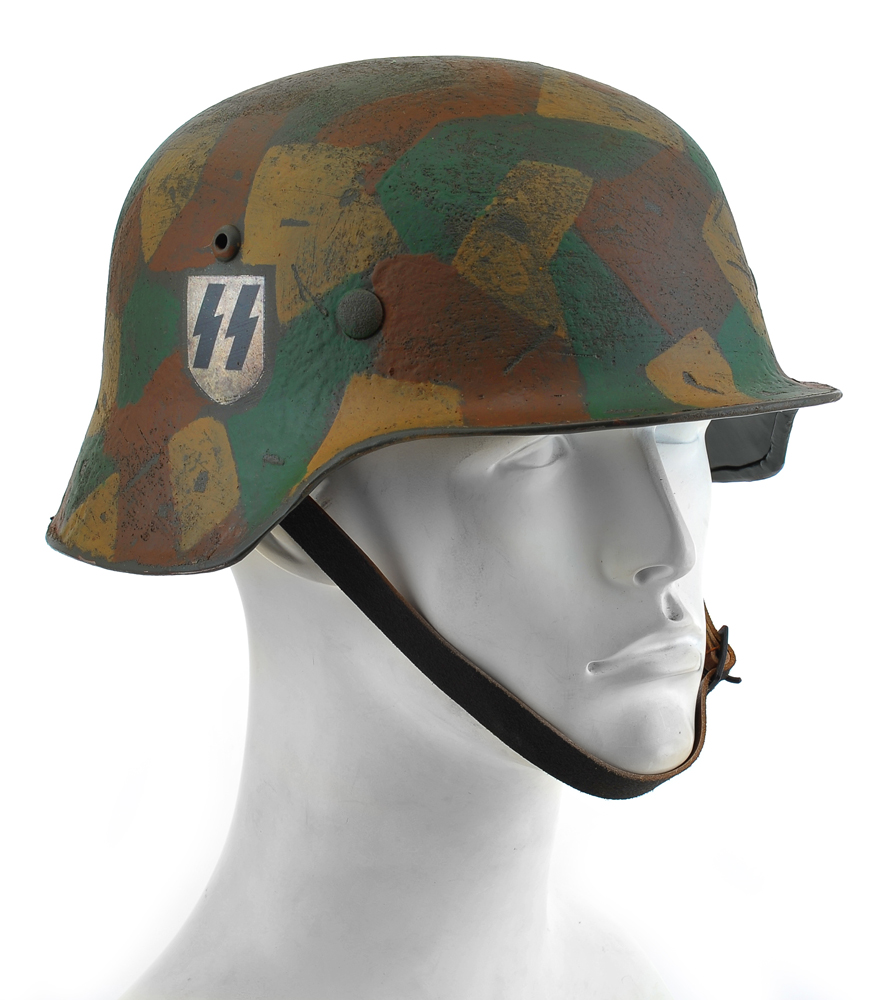German WW2 M35 SS Splinter Pattern Helmet-img-7