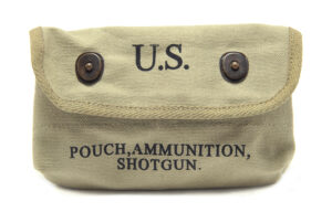 US WW2 Canvas Shotgun Shell Ammunition Pouch marked JT&L® 1943-LT OD