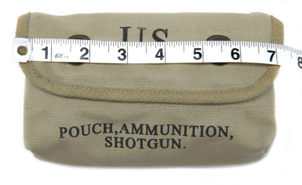 US WW2 Canvas Shotgun Shell Ammunition Pouch marked JT&L® 1943-LT OD