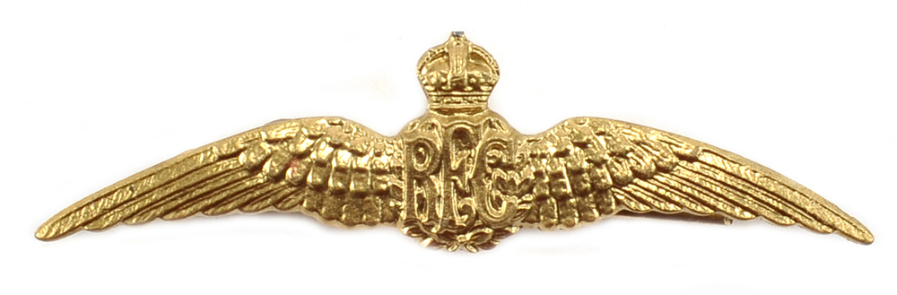 British WW1 Royal Flying Corps RFC Pilots Wings Metal-img-0