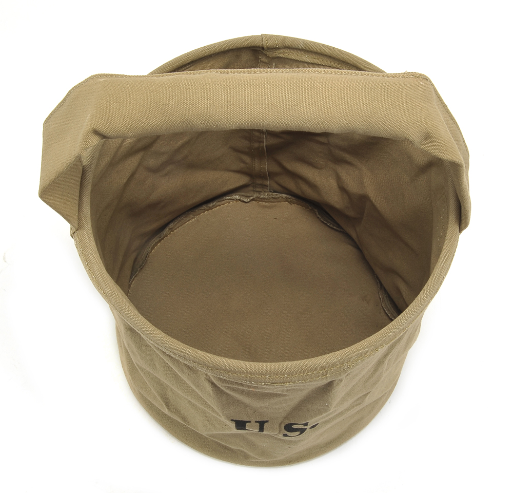 US WW2 Military Collapsible Canvas Water Bucket-img-1