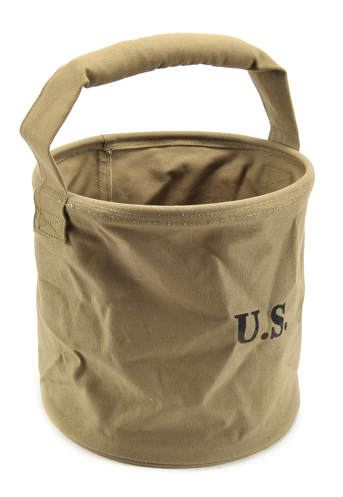 US WW2 Military Collapsible Canvas Water Bucket-img-2