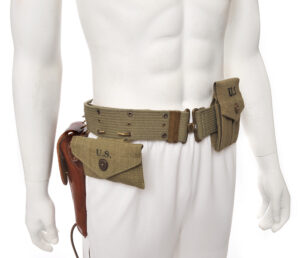 M1916 Colt 1911 Holster, M1936 Pistol Belt and M1942 First Aid & Magazine Pouch