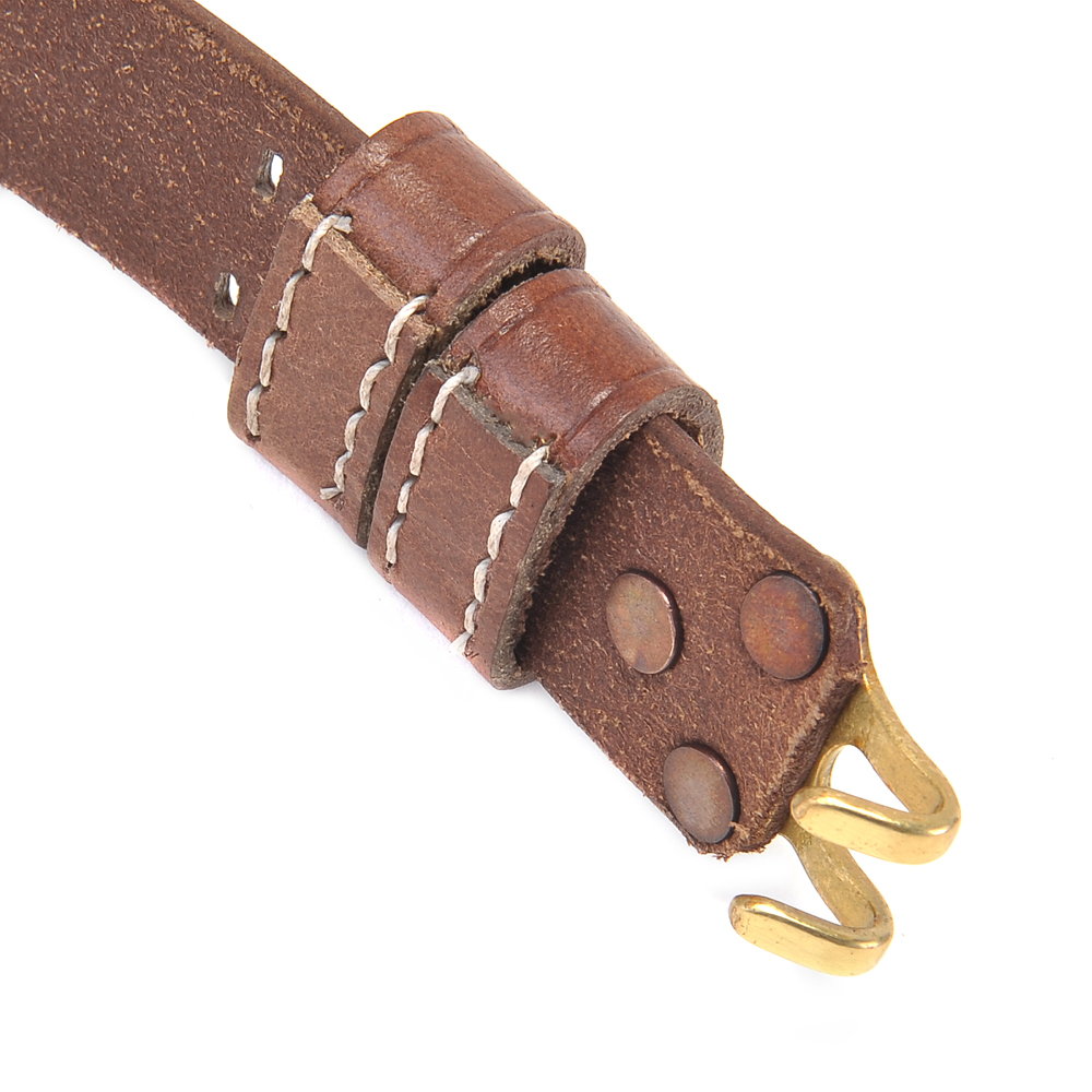 Brown Leather Military Style Rifle Sling 1