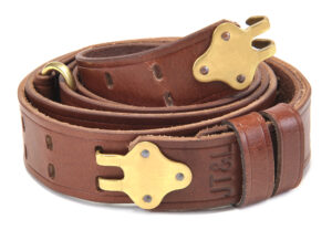 M1907 LEATHER RIFLE SLING M1 GARAND SPRINGFIELD Premium Drum Dyed Leather marked “JT&L”