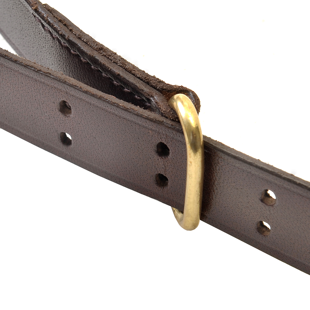 M1907 Military Leather Rifle Sling Brass Hardware Dated 1942 1.25" wide-img-4