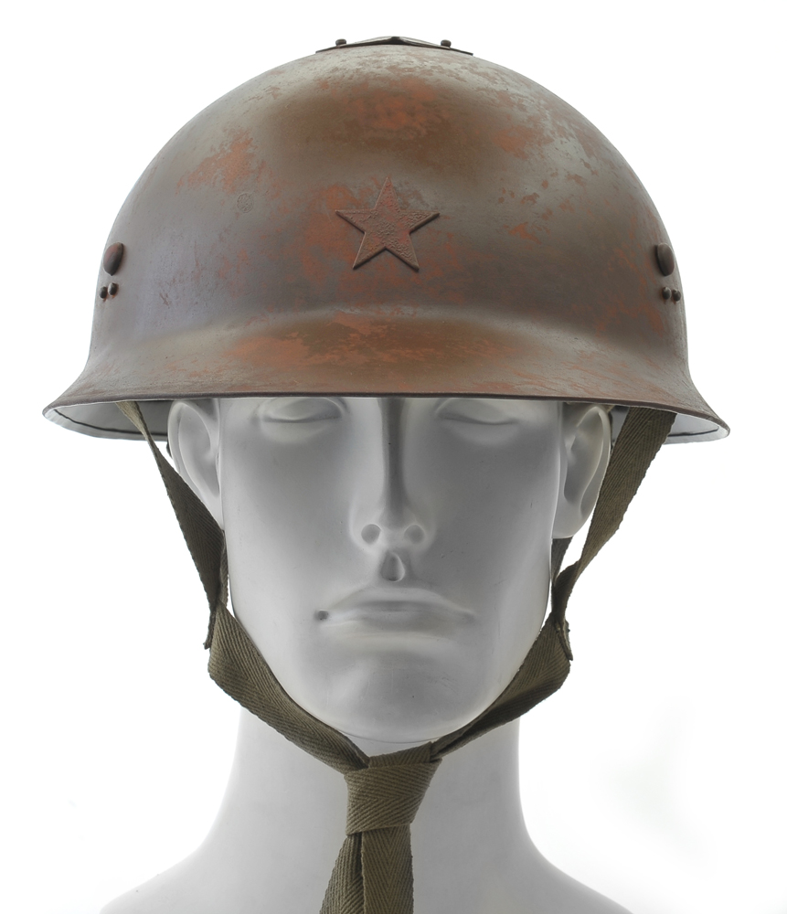 Japanese WW2 Cherry Blossom "Sakura" Army Helmet Hand Aged-img-4