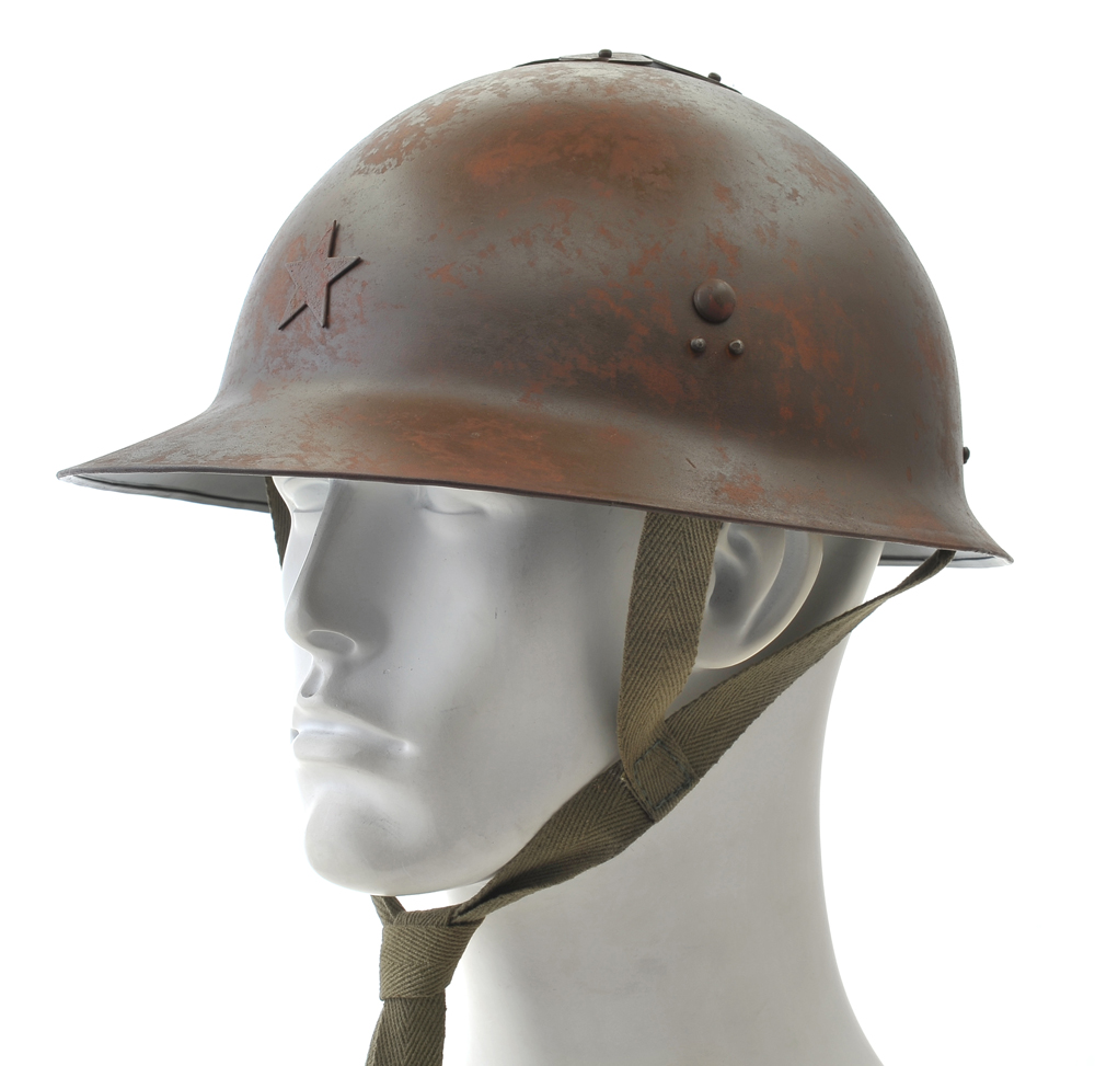 Japanese WW2 Cherry Blossom "Sakura" Army Helmet Hand Aged-img-5