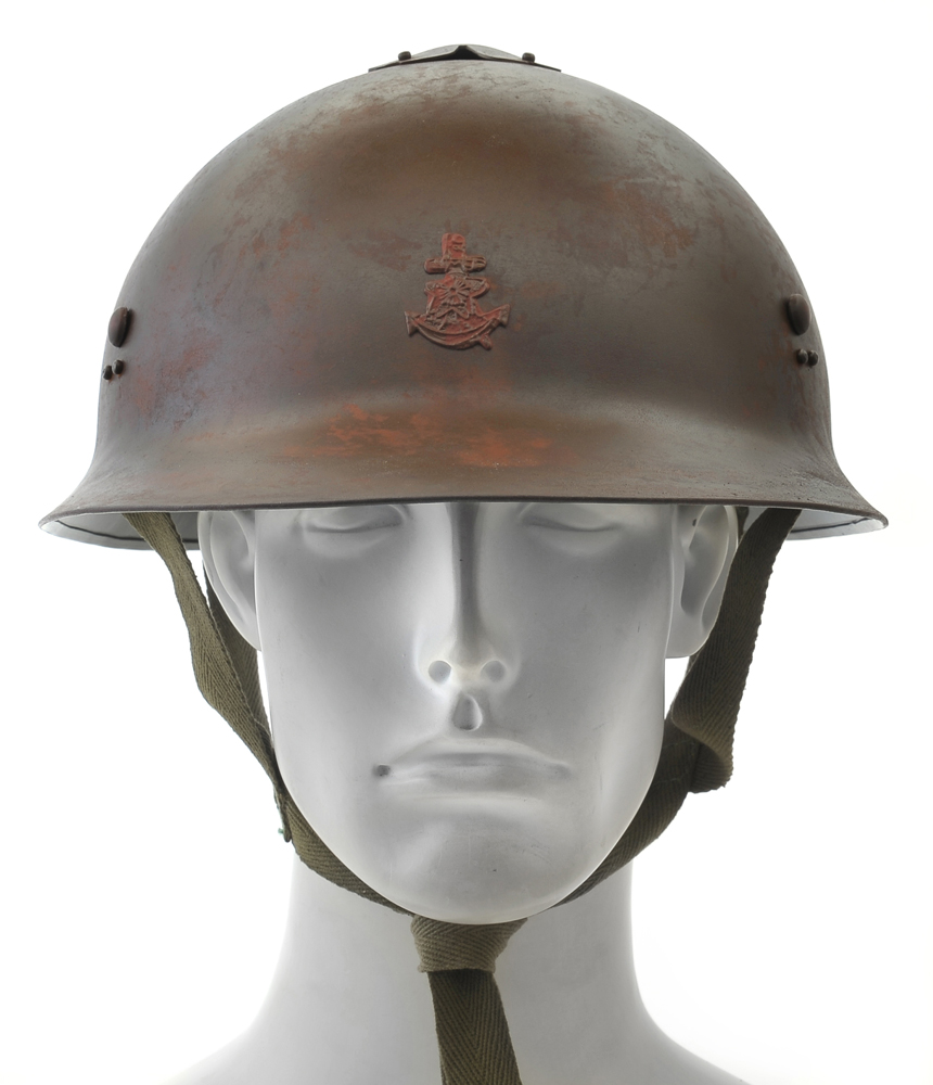 Japanese WW2 Cherry Blossom "Sakura" Navy INLF Helmet Hand Aged-img-4