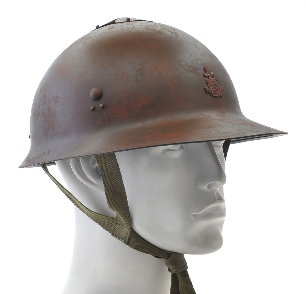 Japanese WW2 Cherry Blossom "Sakura" Navy INLF Helmet Hand Aged-img-5