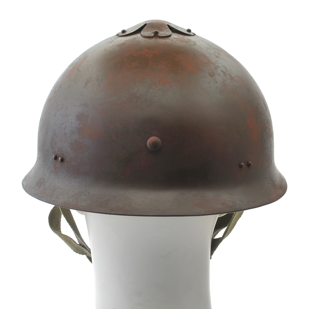 Japanese WW2 Cherry Blossom "Sakura" Navy INLF Helmet Hand Aged-img-7