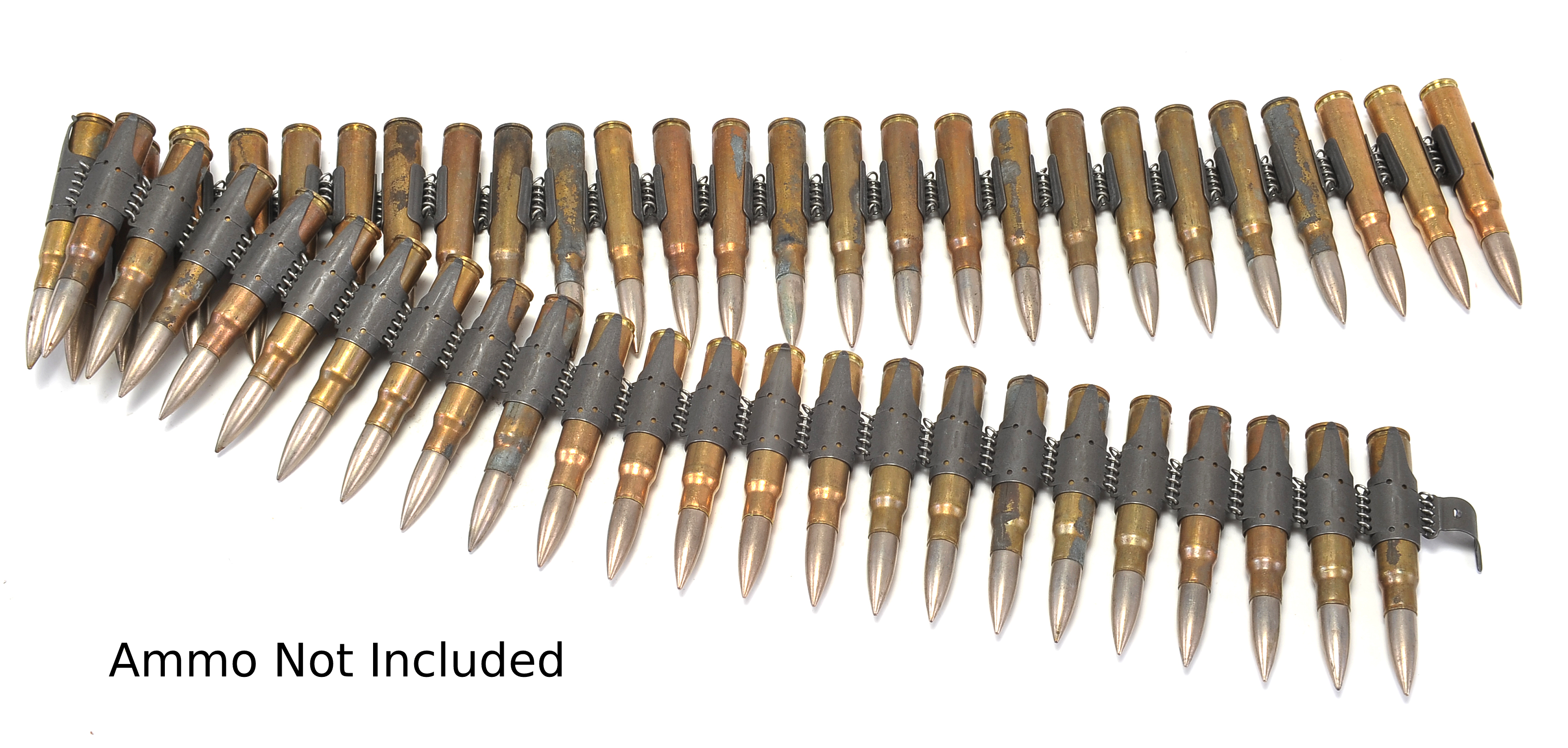 Belt of Cartridges for Machine Gun. German MG 42. Stock Photo