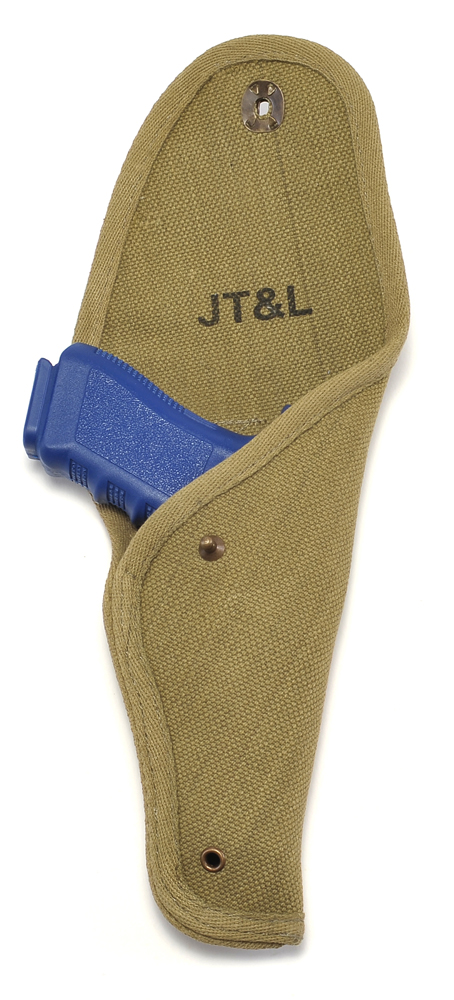 OD Cotton Webbing Hip Belt Holster for Glock 17 Marked JT&L-img-2