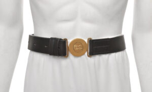 WW2 US Officers Black Leather Belt