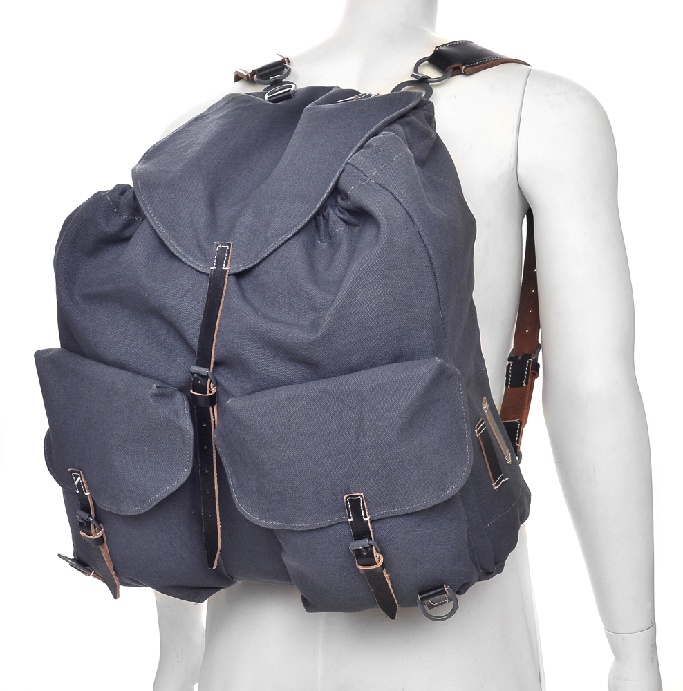 German WW2 Luftwaffe Rucksack with Leather Straps-img-0