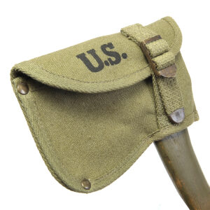 US WW2 Military Hatchet Axe Cover Dark OD marked JT&L 1944
