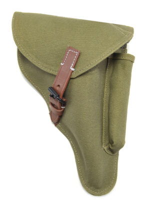 German WW2 P08 Luger Holster Field Green Marked Otto Graf Leipzig 1942
