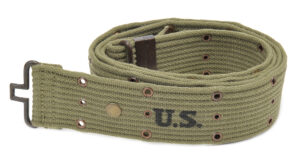 XXL WW2 U.S. M1936 Pistol Belt Dark OD marked JT&L® 1944 XXL will fit 40″ to 74″ waist