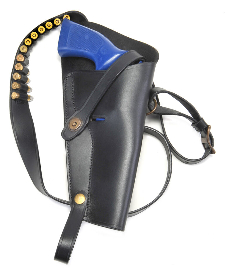 US Victory Revolver Shoulder Holster Brown Leather with Shell loops