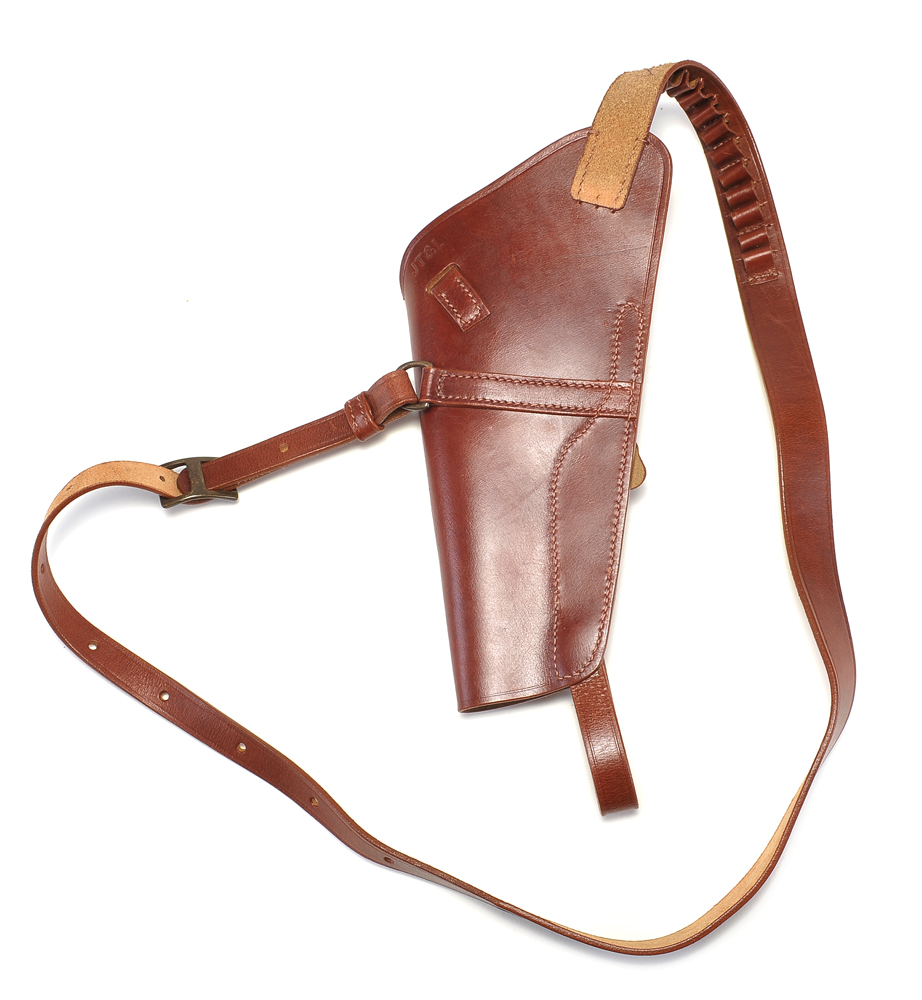 Brown Leather Shoulder Holster Shell loops fits GP100, Python and Model 686-img-2