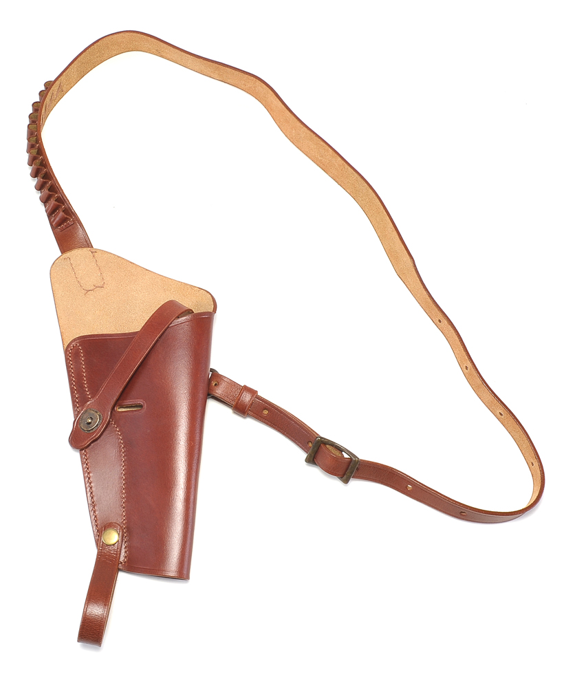 Brown Leather Shoulder Holster Shell loops fits GP100, Python and Model 686-img-3