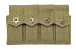 US WW2 Rigger Made M1911 .45 4 cell Magazine Pouch marked JT&L 1944