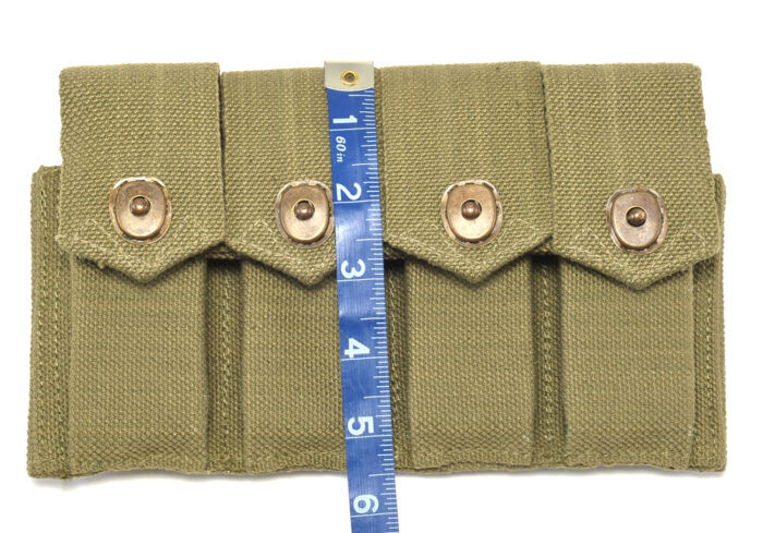 US WW2 Rigger Made M1911 .45 4 cell Magazine Pouch marked JT&L 1944