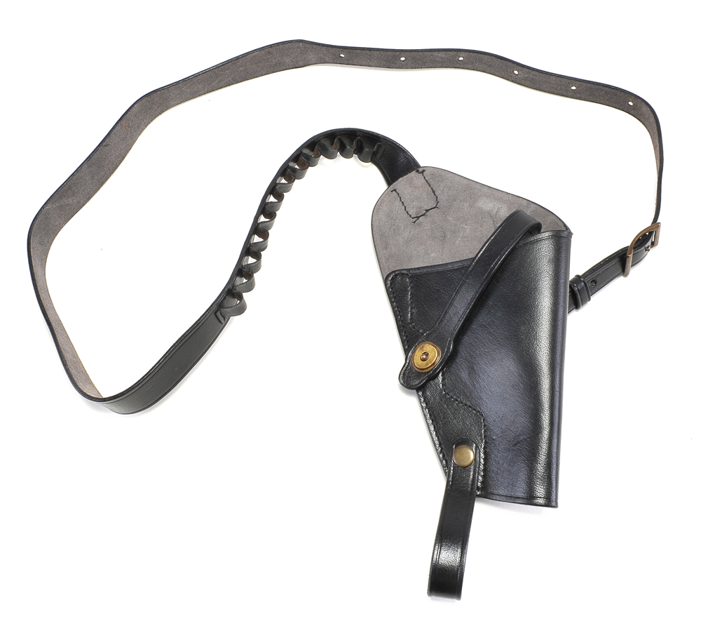 Black Leather Shoulder Holster w loops fits Taurus Judge 3" and 2" Defender-img-4