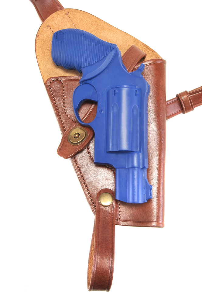 Brown Leather Shoulder Holster w loops fits Taurus Judge 3" and 2" Defender-img-7
