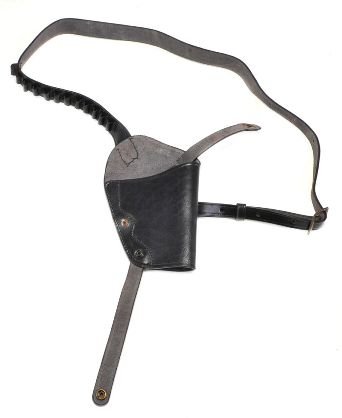 Black Leather Shoulder Holster with Shell loops fits Taurus Judge