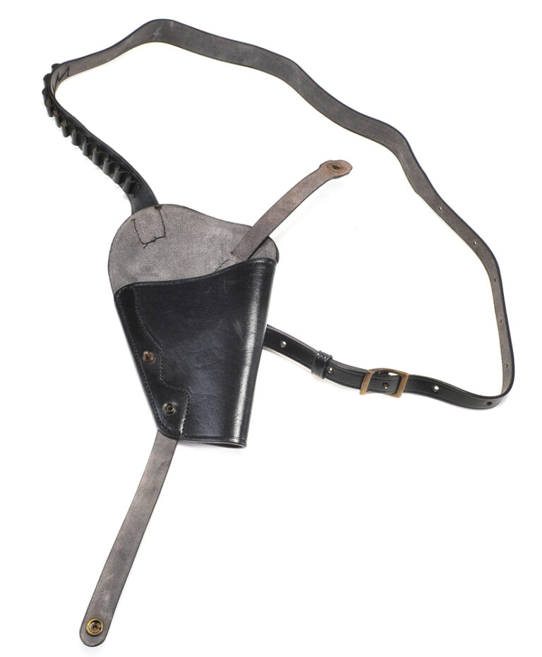 Black Leather Shoulder Holster with Shell loops fits Smith & Wesson