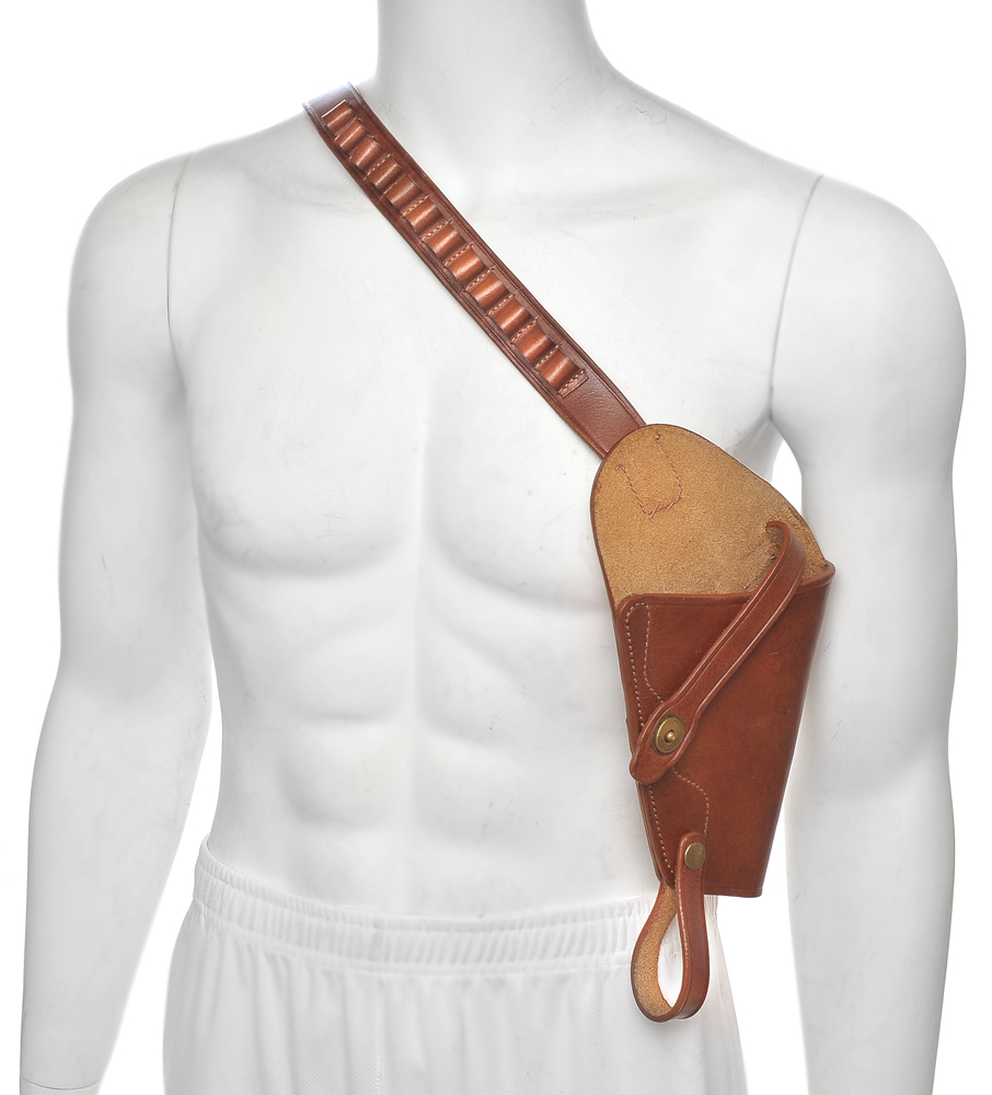 Brown Leather Shoulder Holster w loops fits Taurus Judge 3" and 2" Defender-img-1