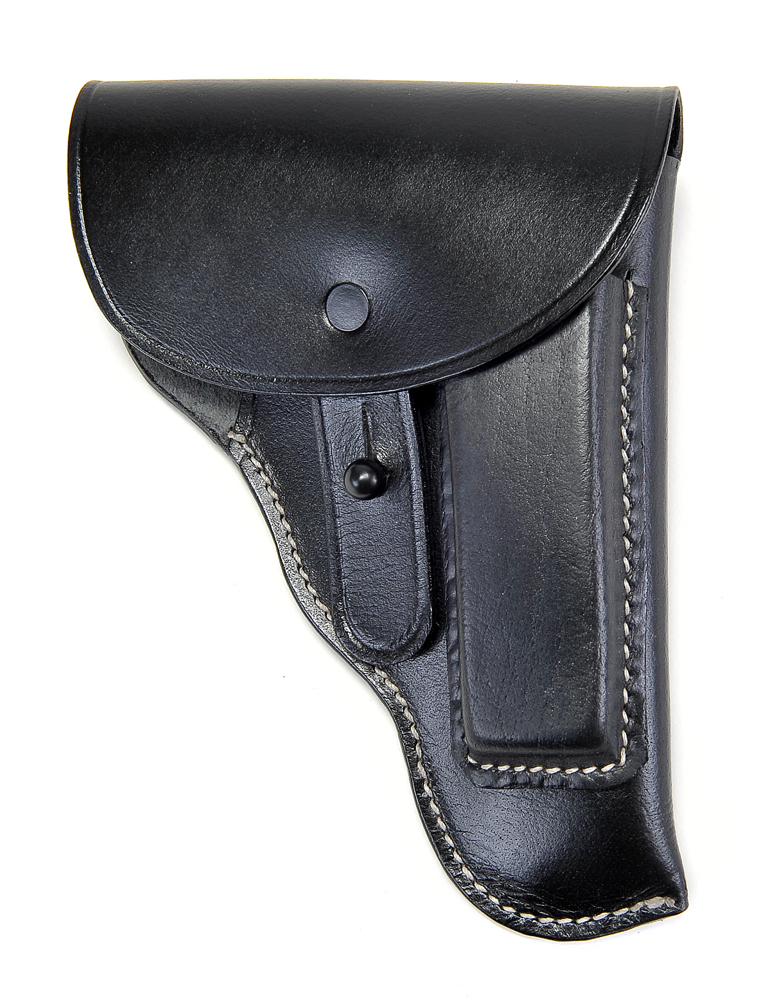 German WW2 CZ 27 Holster Dated 1942 Black Leather-img-0
