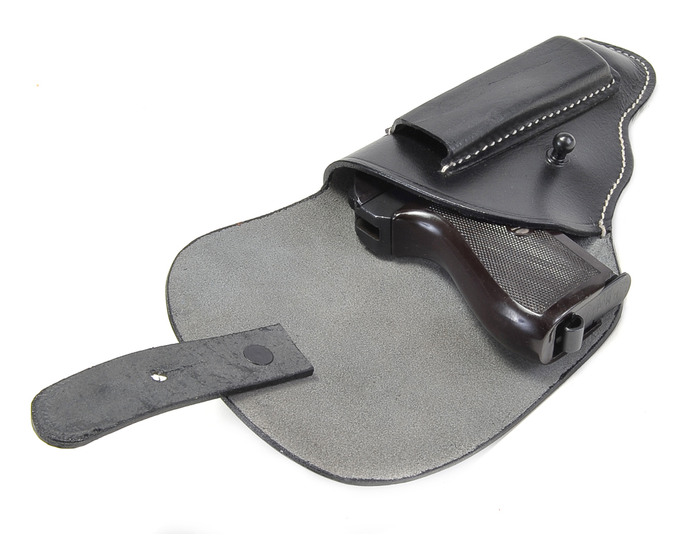 German WW2 CZ 27 Holster Dated 1942 Black Leather-img-2