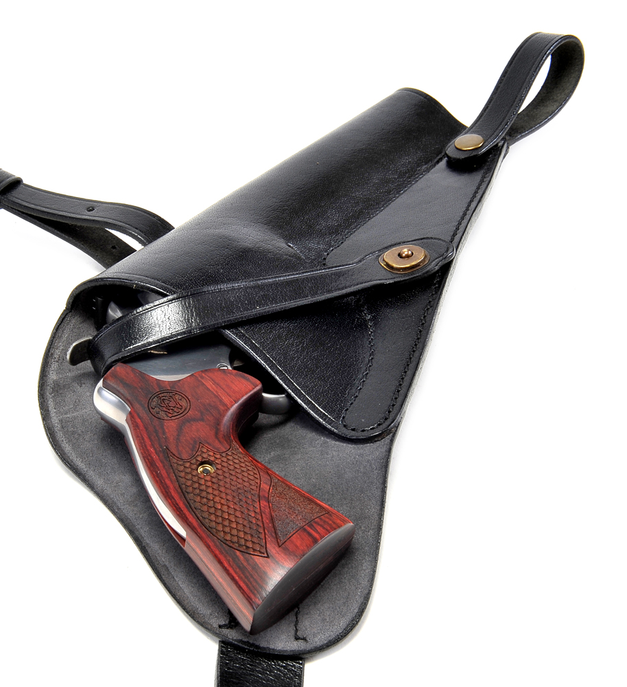 Black Leather Shoulder Holster With Shell Loops Fits S&W 629 N Frame 44 Mag-img-2