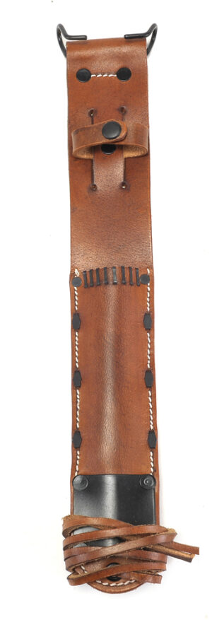 Hand Aged US M6 Leather Sheath for M3 Trench Knife Premium Drum Dyed Leather