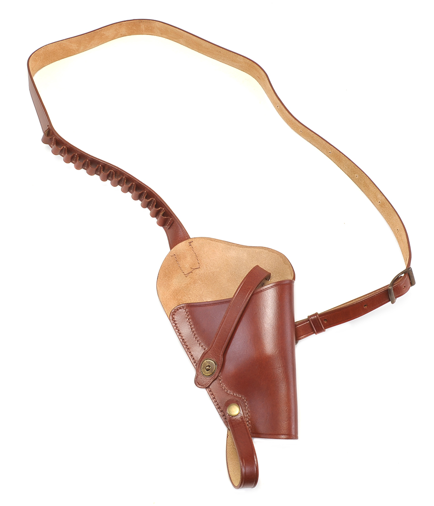 Brown Leather Shoulder Holster w/ Shell loops fits Smith & Wesson Governor-img-7