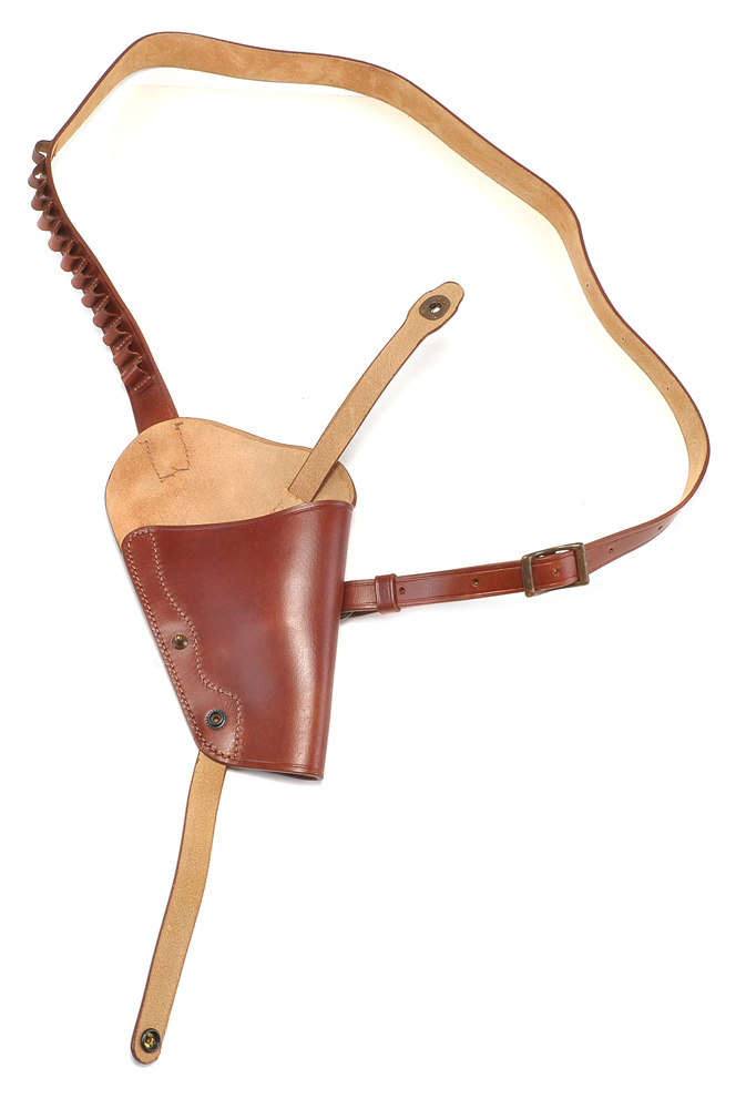 Brown Leather Shoulder Holster w/ Shell loops fits Smith & Wesson Governor-img-5