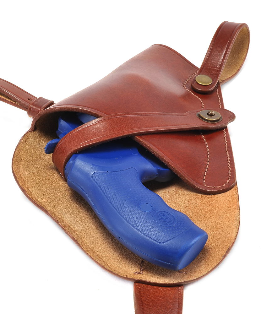 Brown Leather Shoulder Holster w/ Shell loops fits Smith & Wesson Governor-img-1